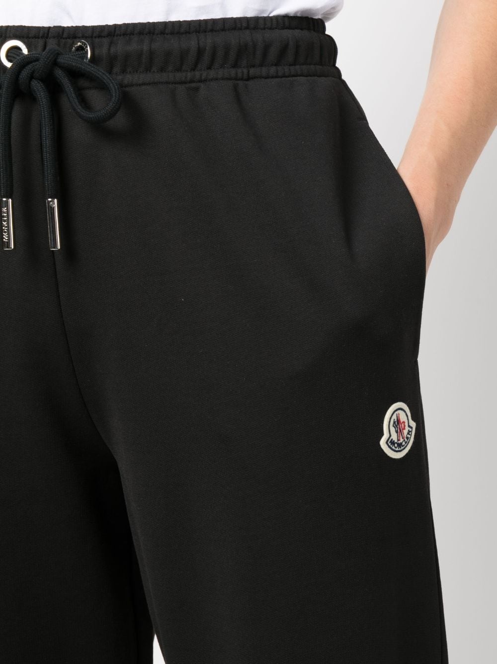 logo-patch cotton track pants - 5