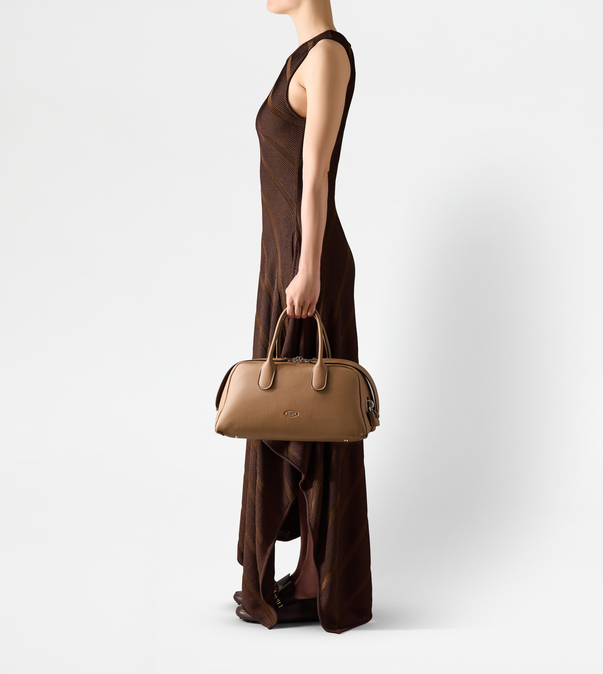 TOD'S DARSENA IN LEATHER MEDIUM - BROWN - 8
