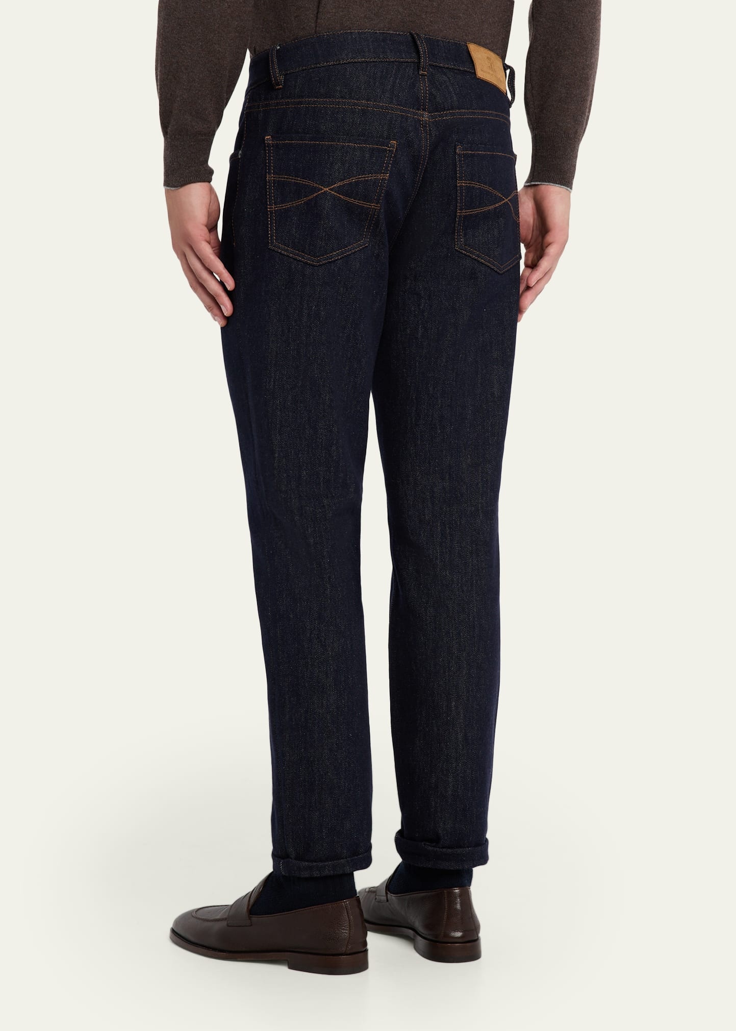 Men's Italian Selvedge Denim Five-Pocket Pants - 3