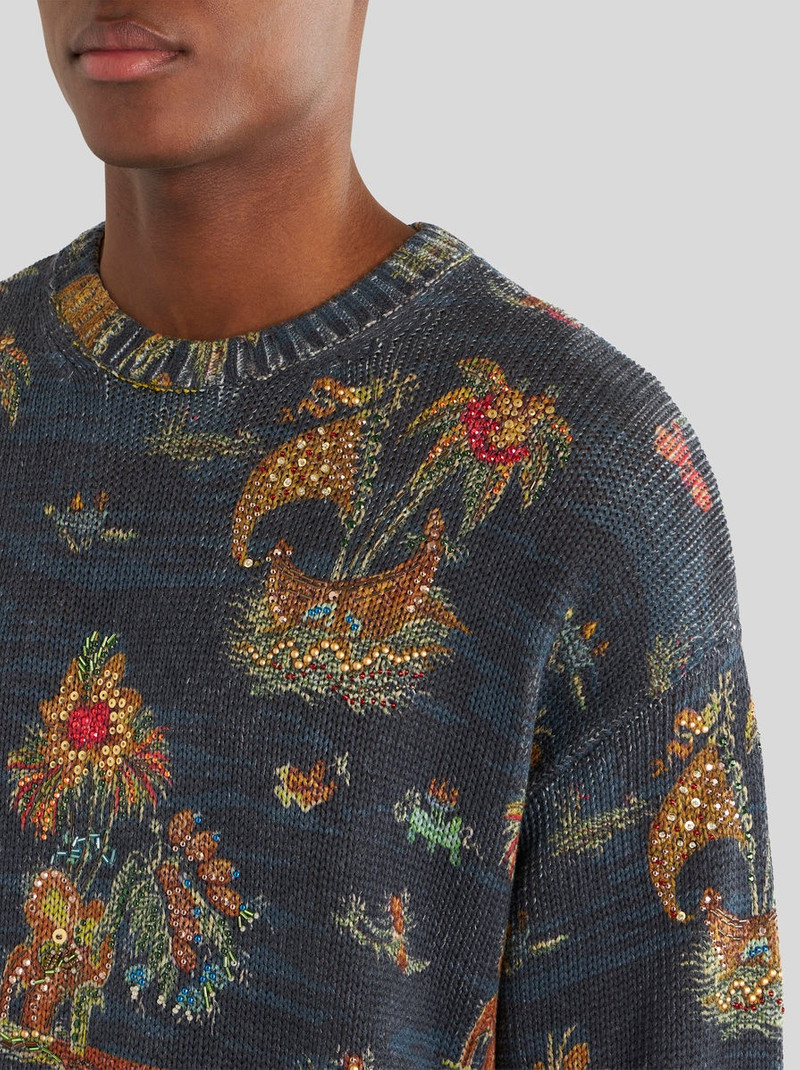 SILK AND LINEN JUMPER WITH APPLICATIONS 3