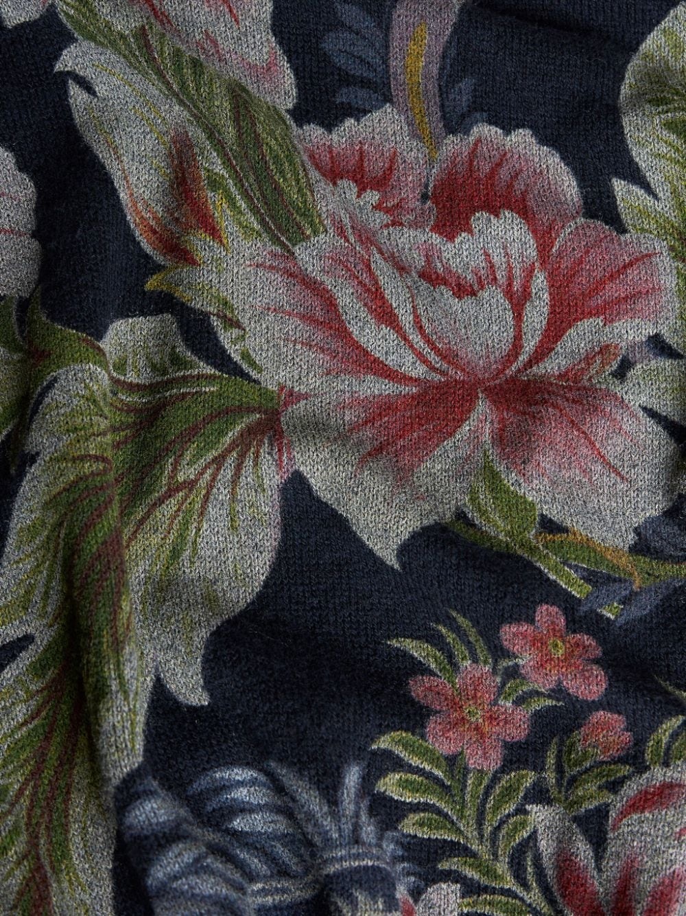 floral-print round-neck vest - 3