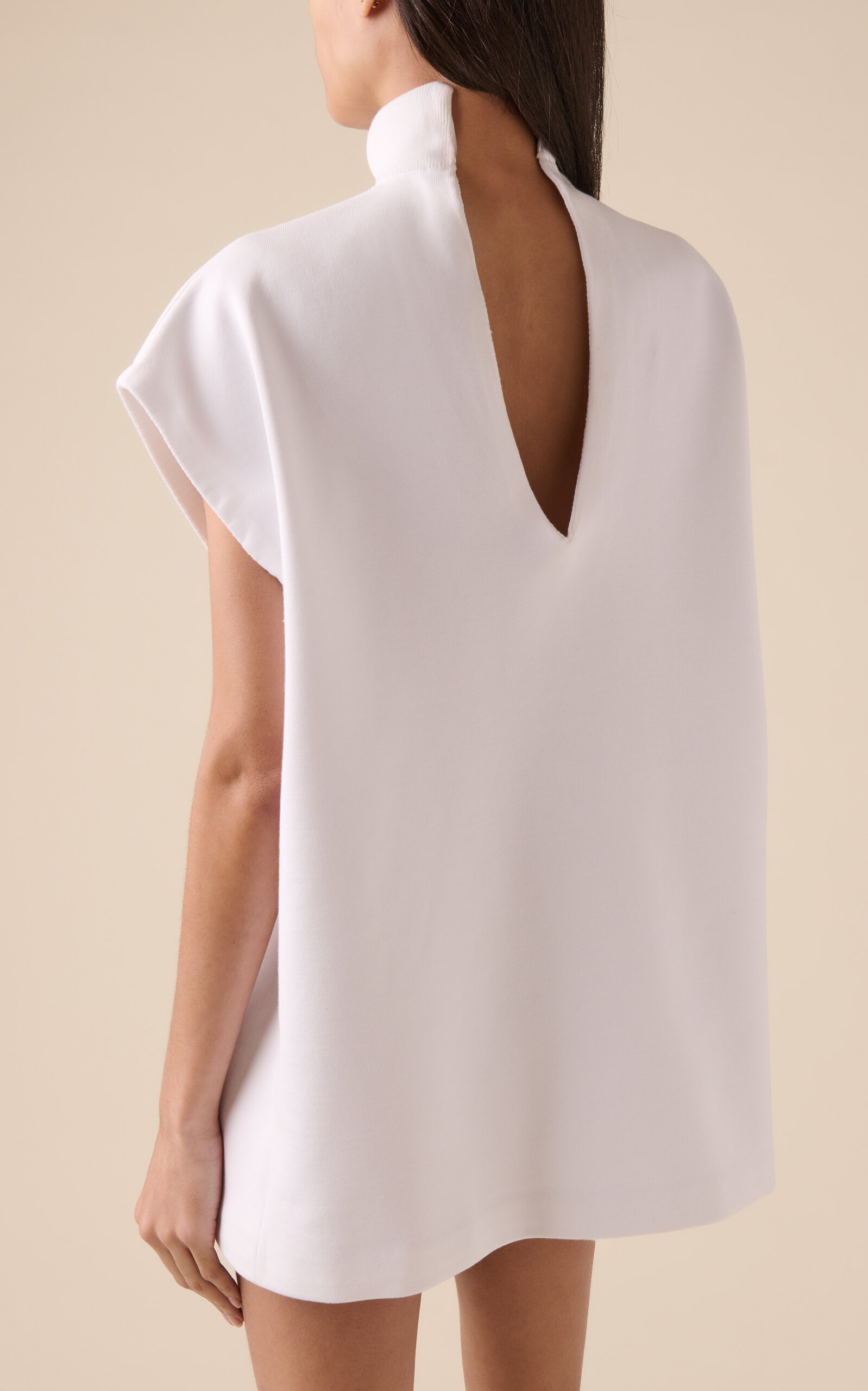 Wool-Blend Mini Shift Dress white - 4