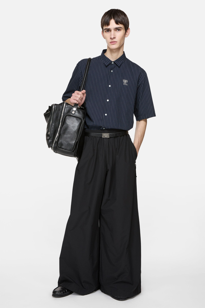 Acne Studios Stripe button-up shirt - Navy/white outlook