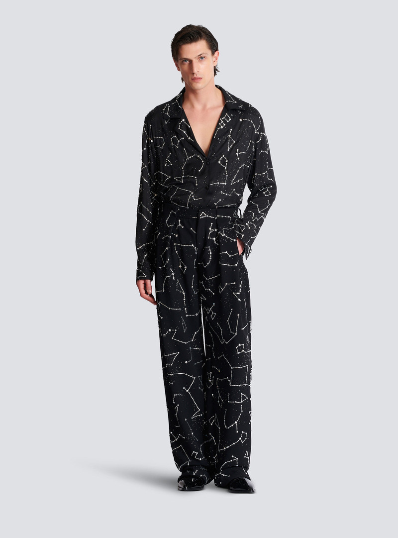 Balmain Pyjama shirt with Constellation rhinestones outlook