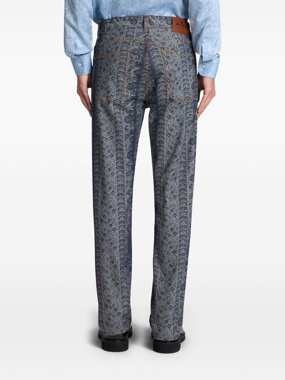 jacquard paisley jeans - 4