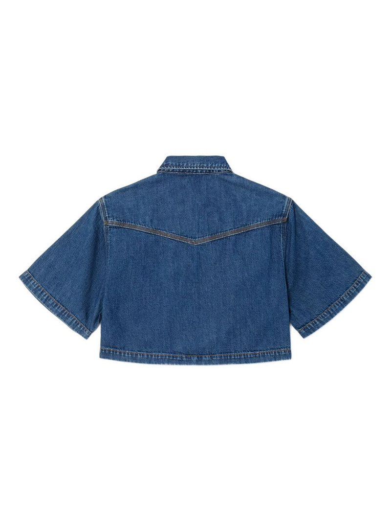 RE/DONE short-sleeve pocket crop shirt outlook