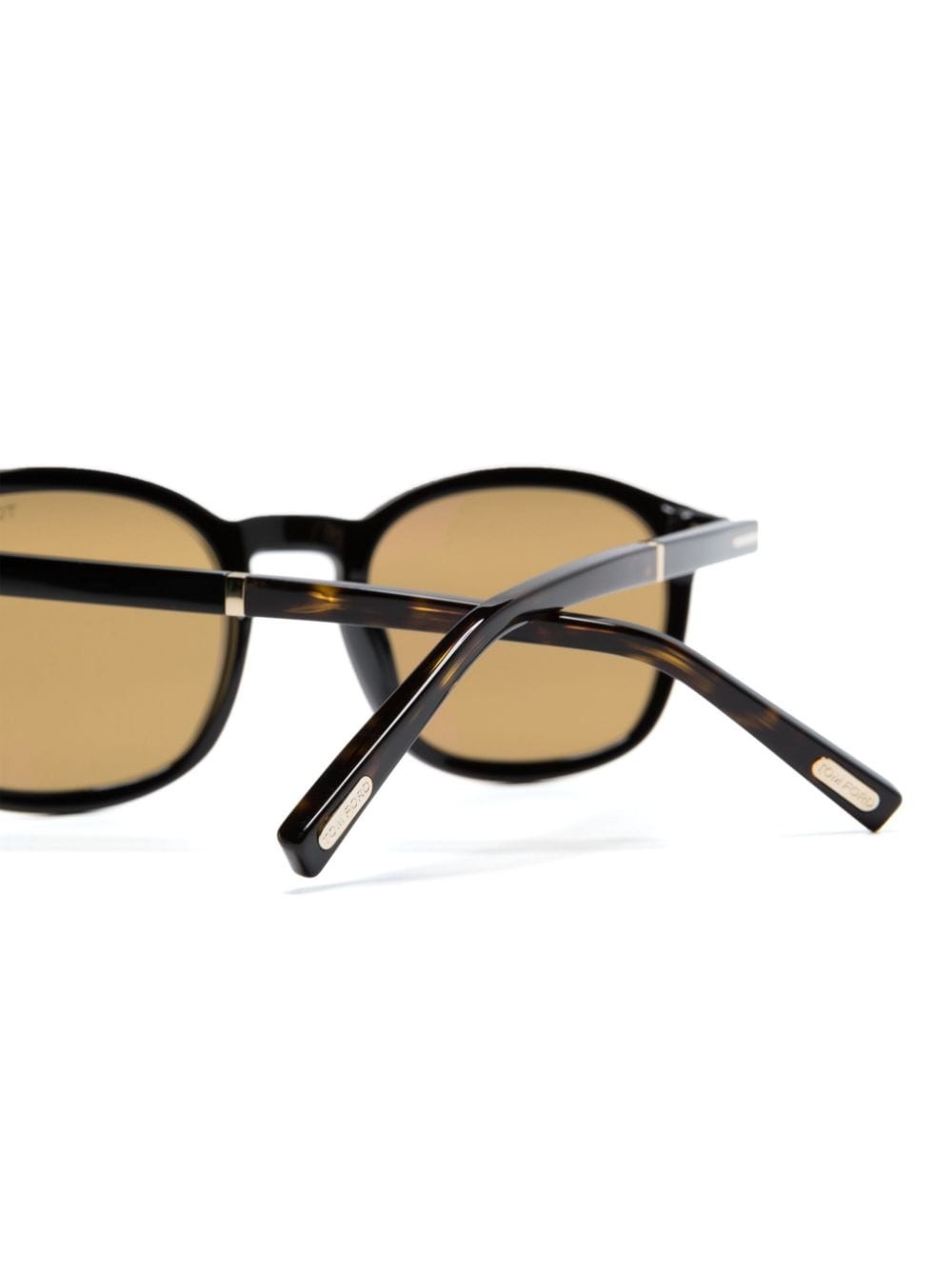 tortoiseshell-effect round-frame sunglasses - 3