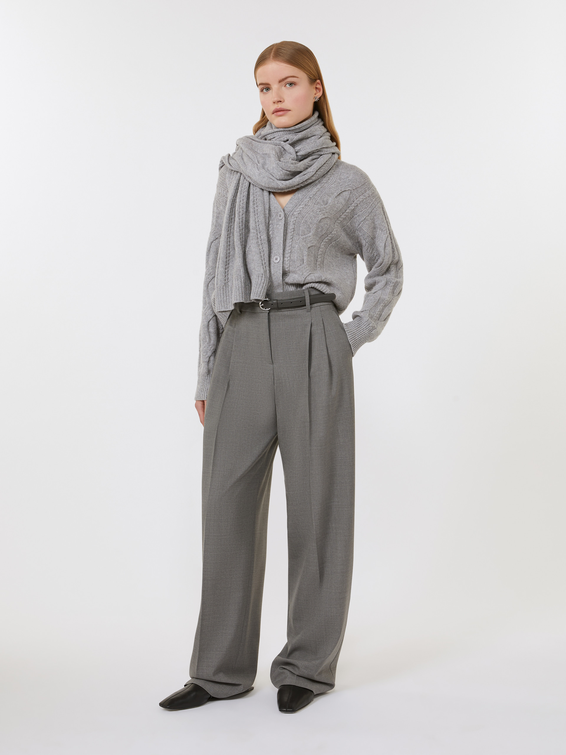 ALADINO Cable-knit wool and cashmere cardigan - 2
