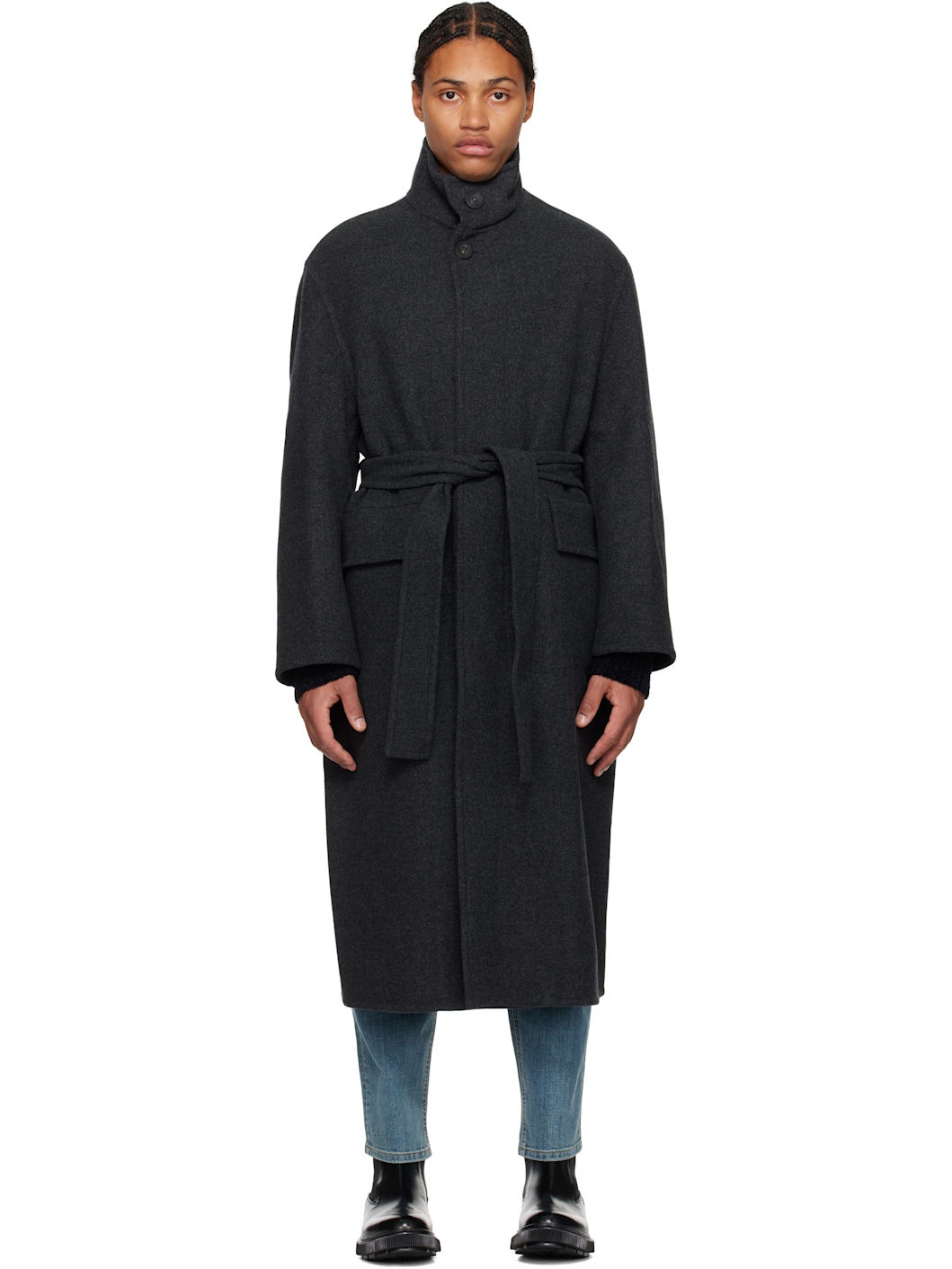 Gray Wool Coat - 1