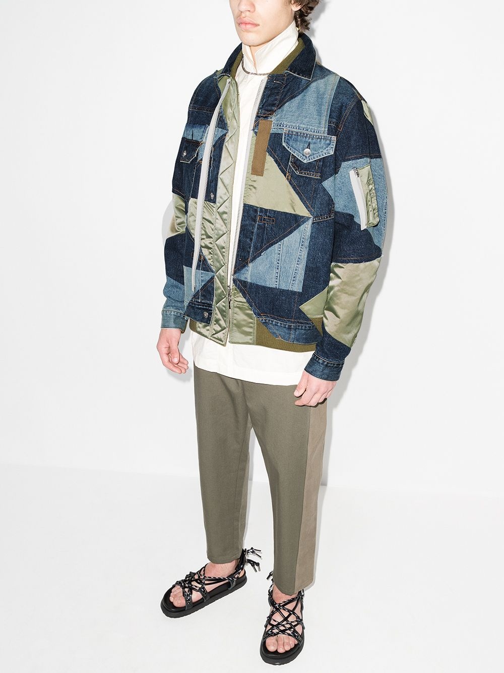 x Hank Willis patchwork reversible bomber jacket - 5