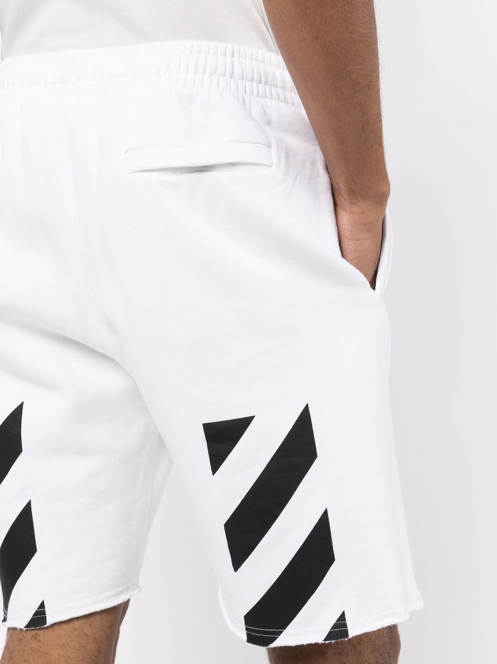 logo-print cotton track shorts - 5