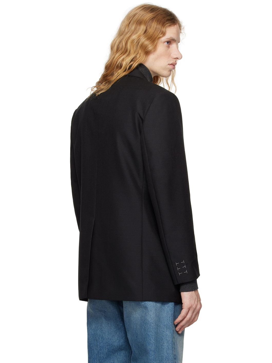 Black Single-Breasted Blazer - 3