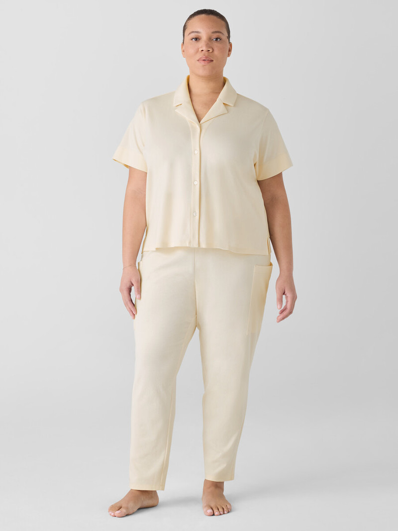 Organic Cotton Interlock Notch Collar Sleep Shirt 6