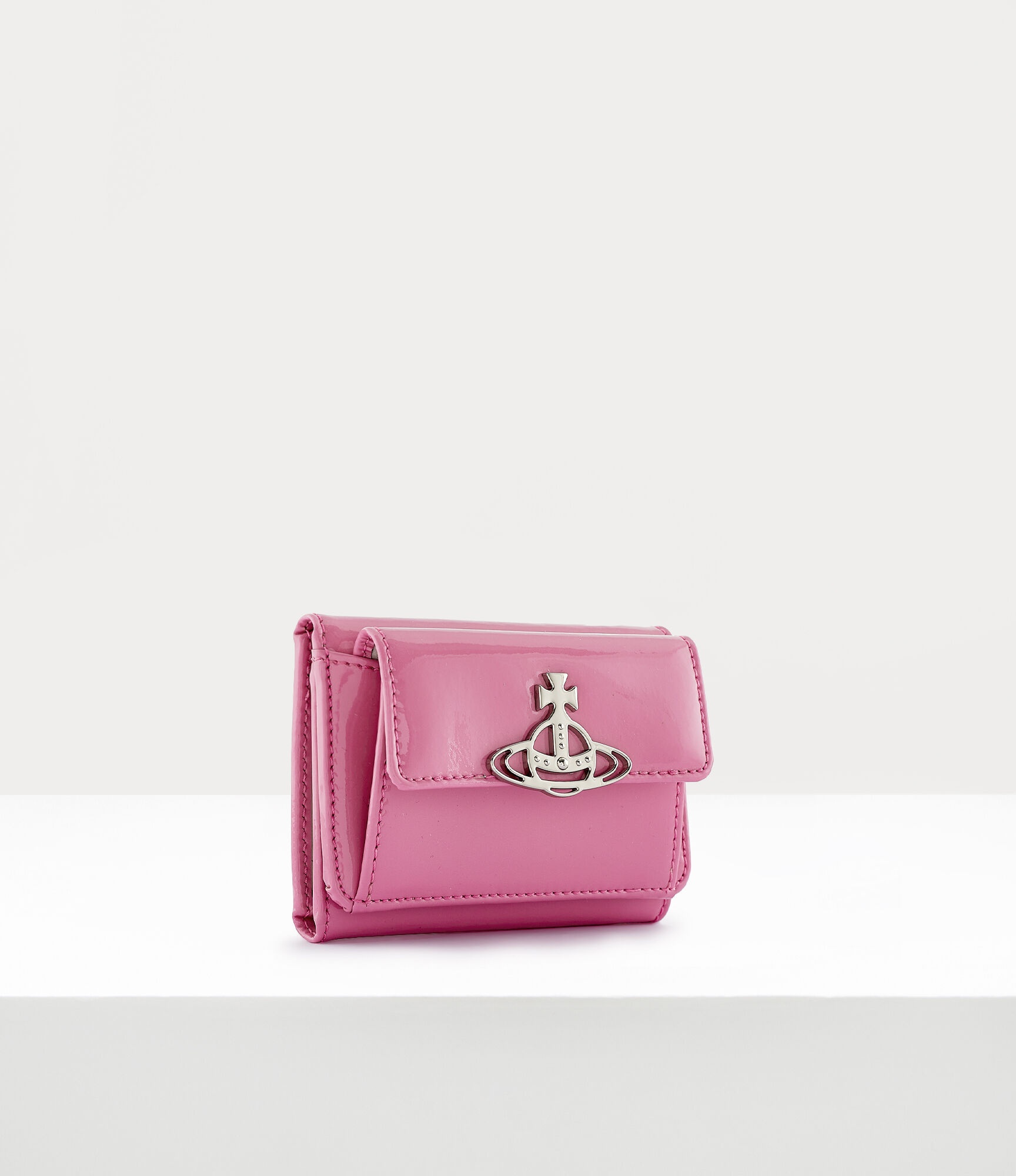 財布・小物その他 Vivienne Westwood Shiny Patent Small Flap Purse Purple ◇Vivienne Westwood◇SHINY PATENT ミニ財布 財布・小物