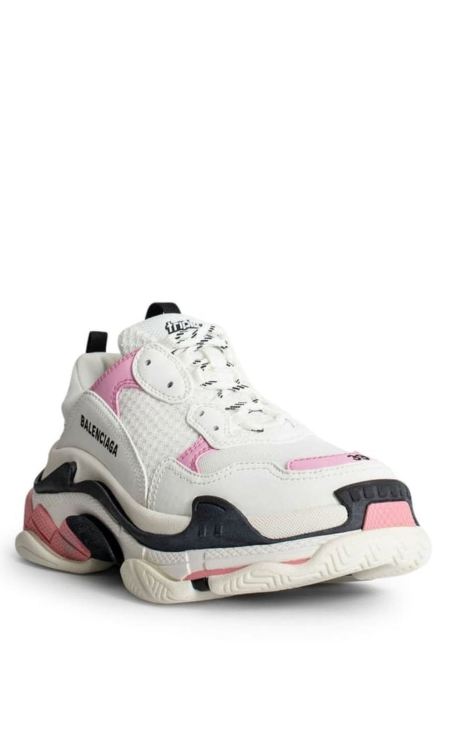 Triple S leather and Mesh Sneakers - 4