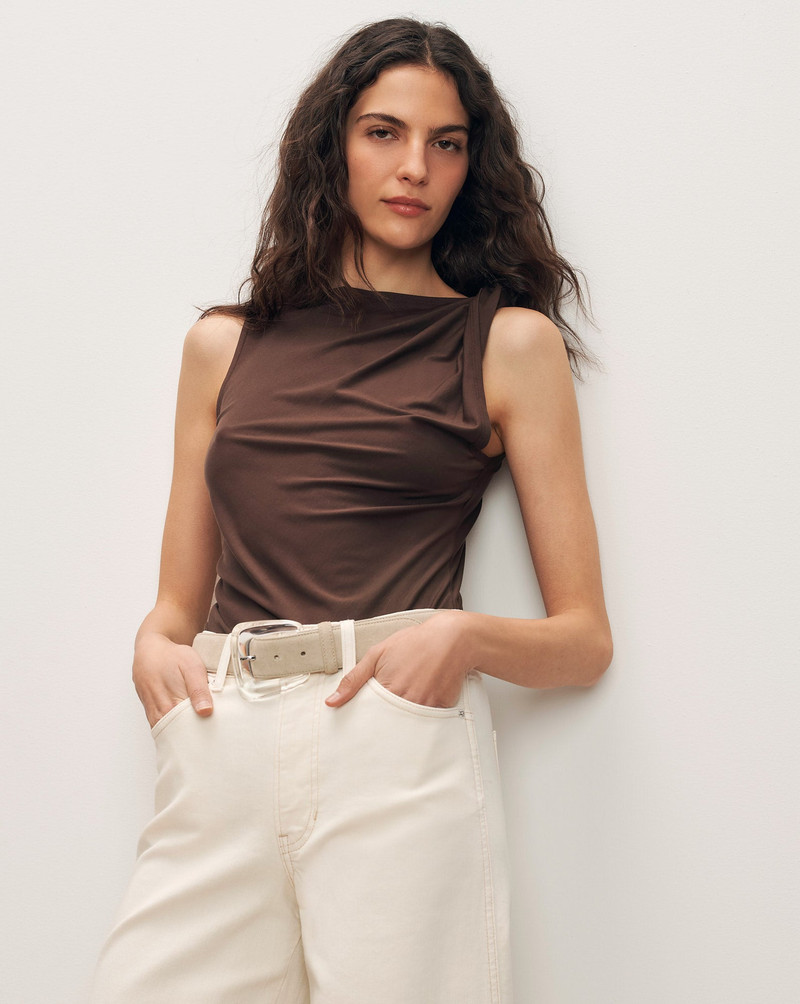 VERONICA BEARD OTESSA BOATNECK TANK TOP outlook
