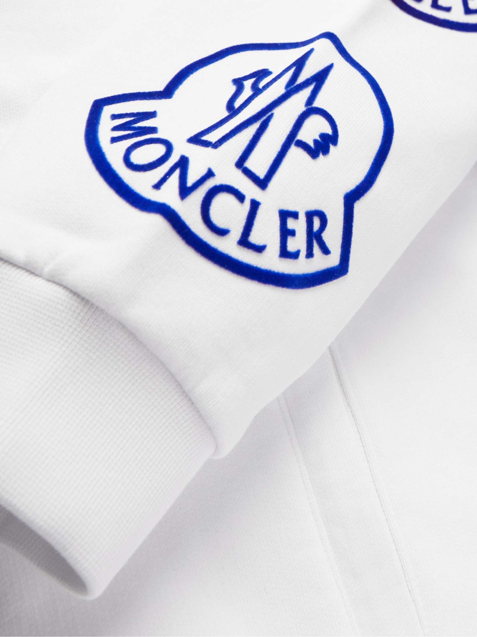 Logo-Flocked Cotton-Jersey Zip-Up Sweatshirt - 3