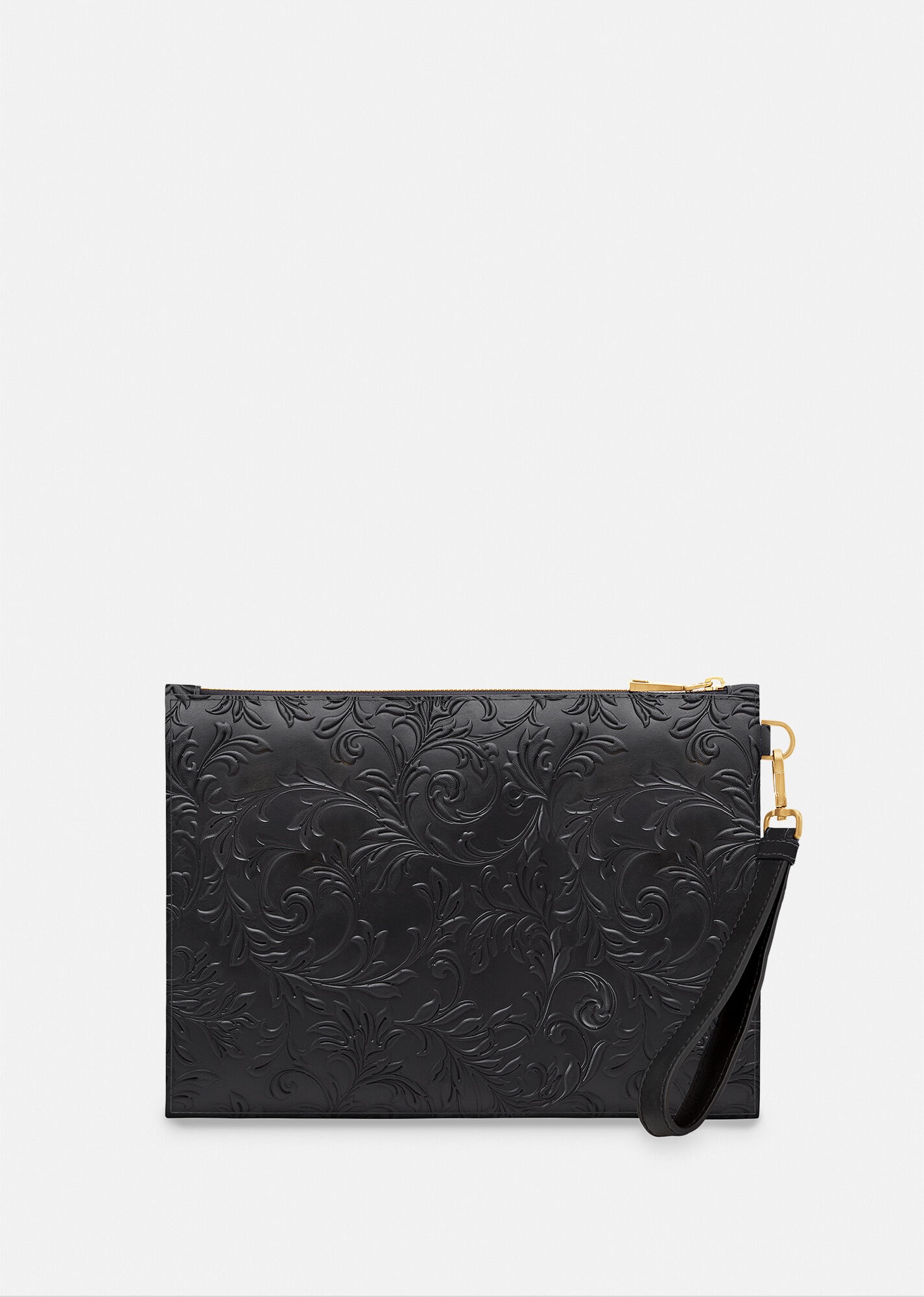 Large Embossed Barocco Zip Pouch - 2