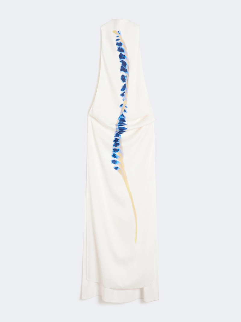 ZEBRA Long viscose dress - WHITE 1