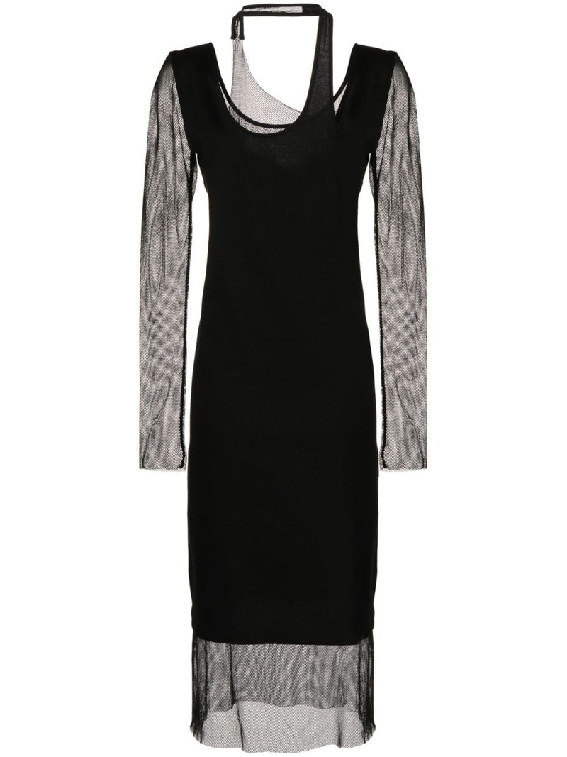 layered-effect midi dress 1