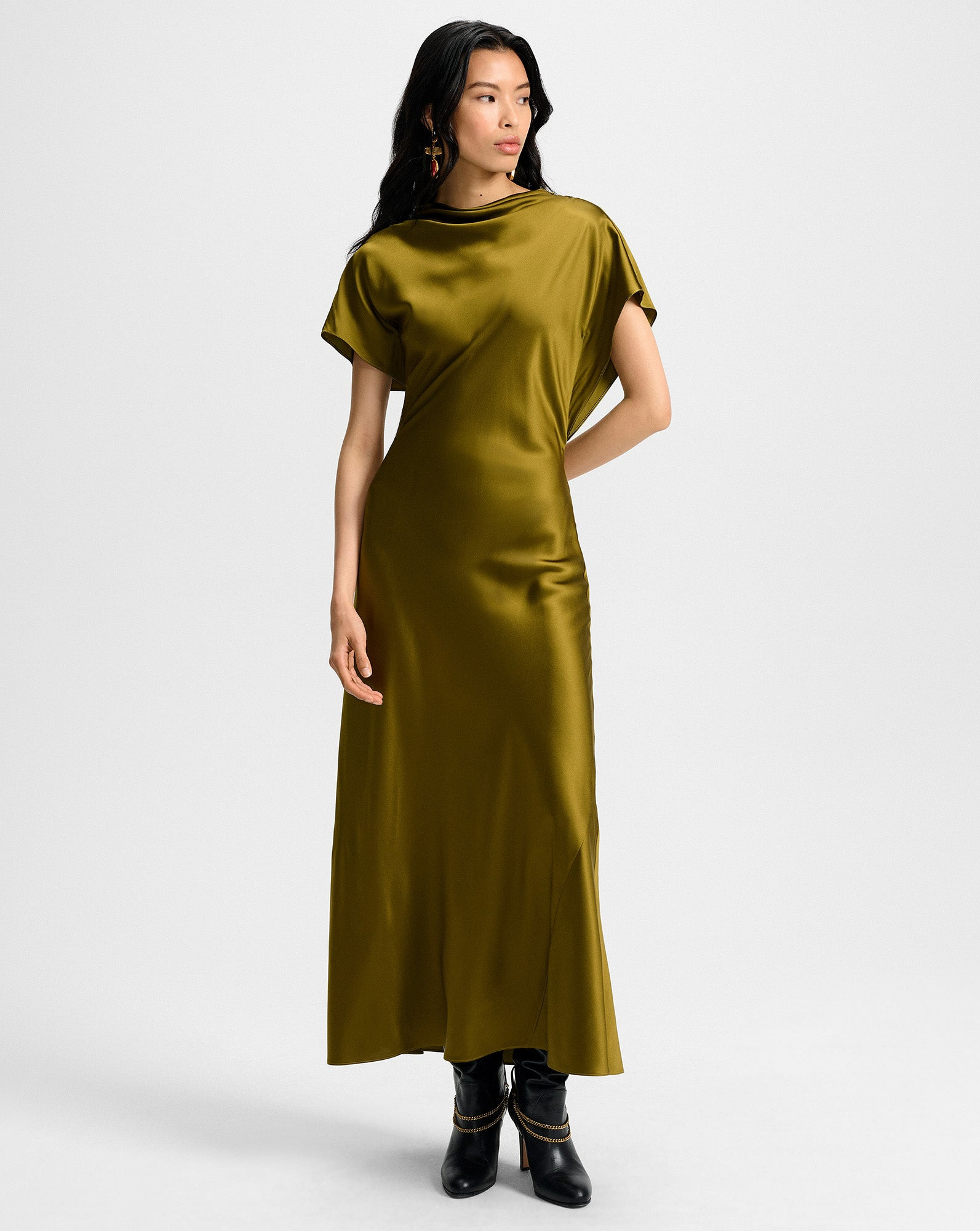 REDGRAVE SILK MIDI DRESS - 2