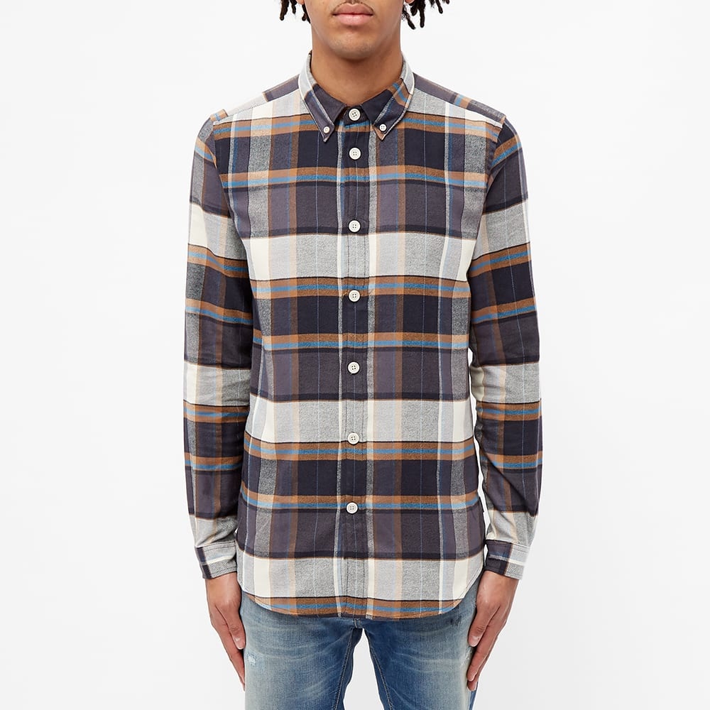 Paul Smith Button Down Heavy Flannel Check Shirt - 4