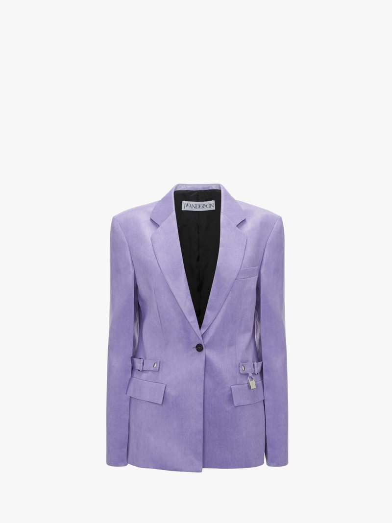 PADLOCK STRAP SINGLE-BREASTED BLAZER 1
