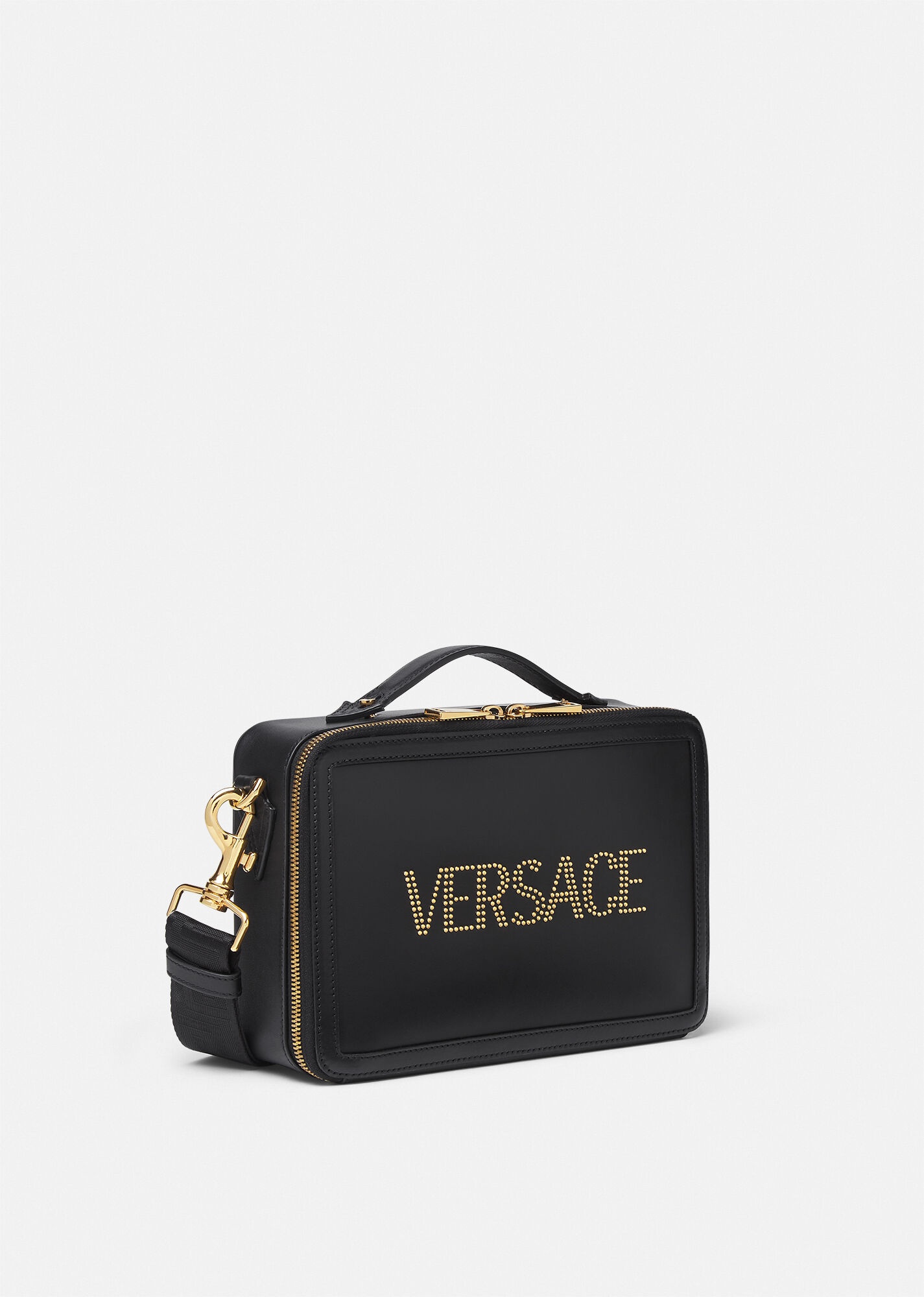 Studded Logo Messenger Bag - 2