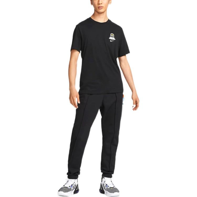 Men's Nike SS22 Lebron Dri-fit Back Animal Printing Round Neck Short Sleeve Black T-Shirt DR7648-010 - 3