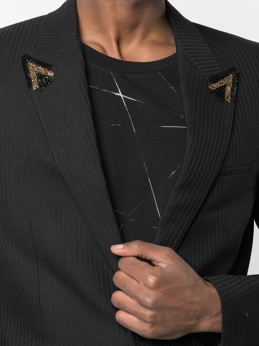 beaded fitted blazer - 5