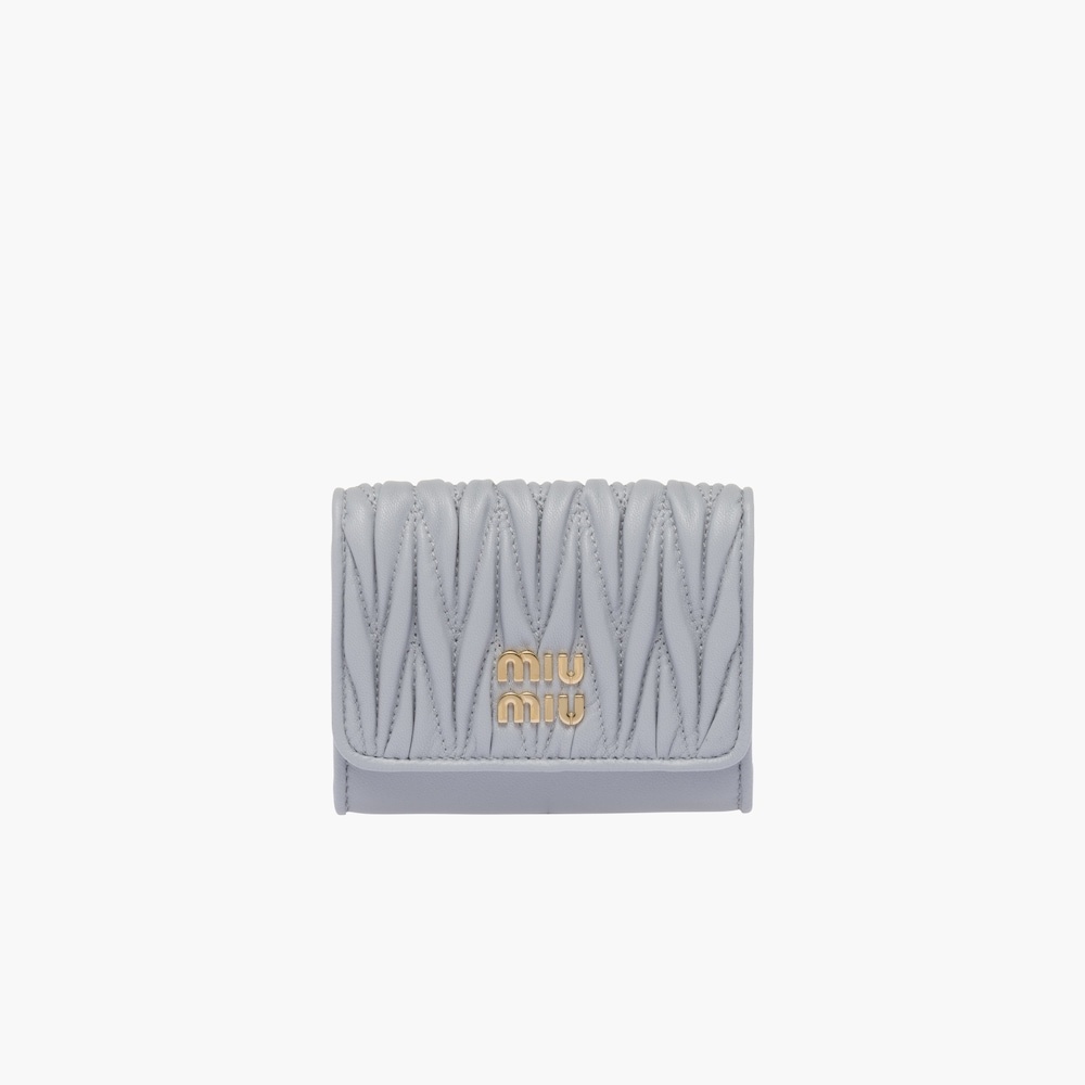 Matelassé nappa leather card holder - 1