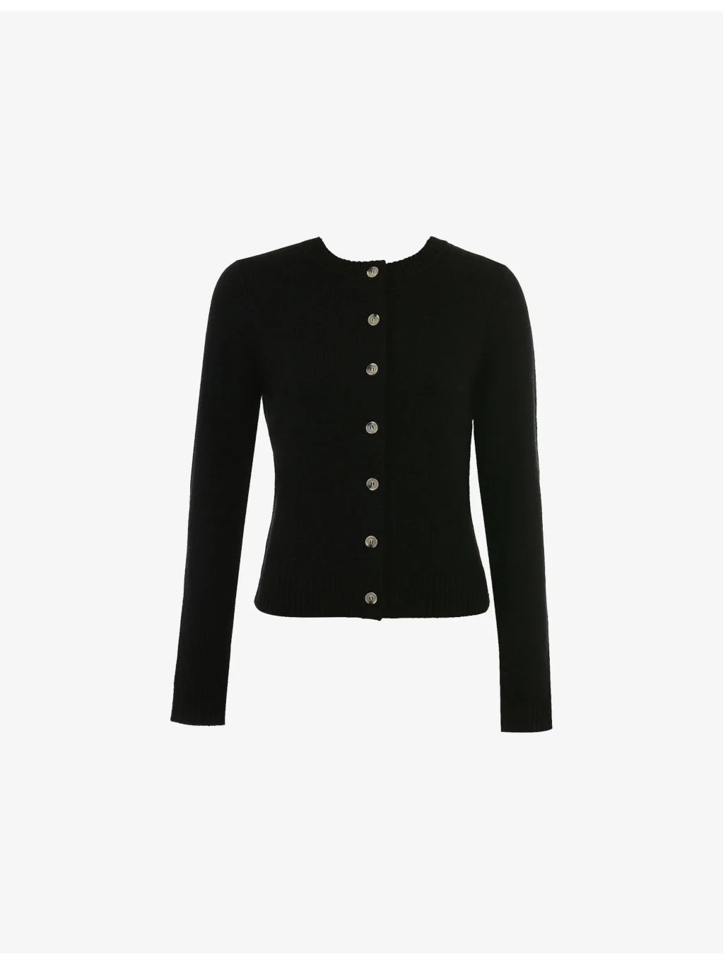 Round-Neck Merino-Wool and Cashmere-Blend Cardigan - 1