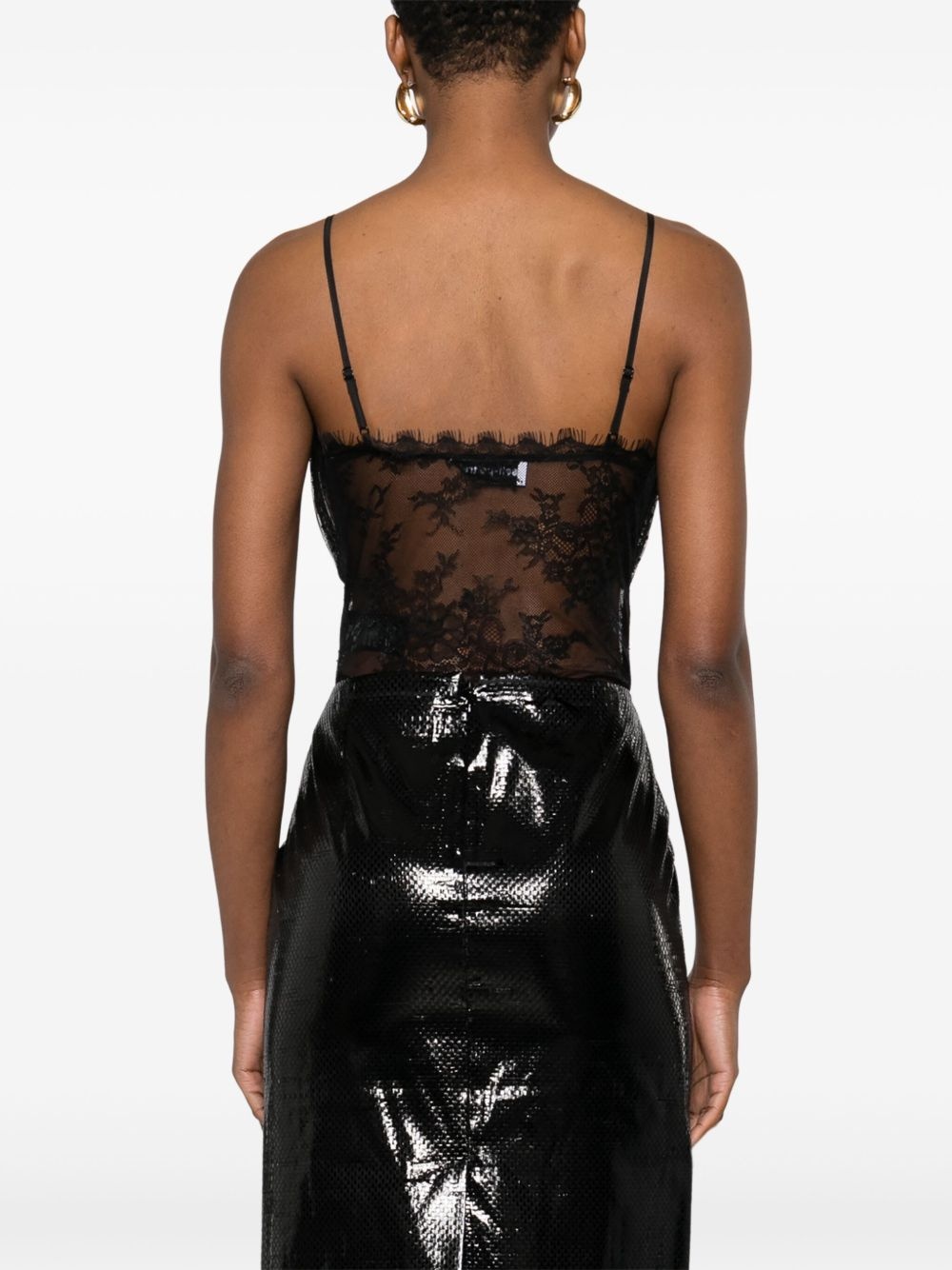 dot-pattern mesh bodysuit - 4