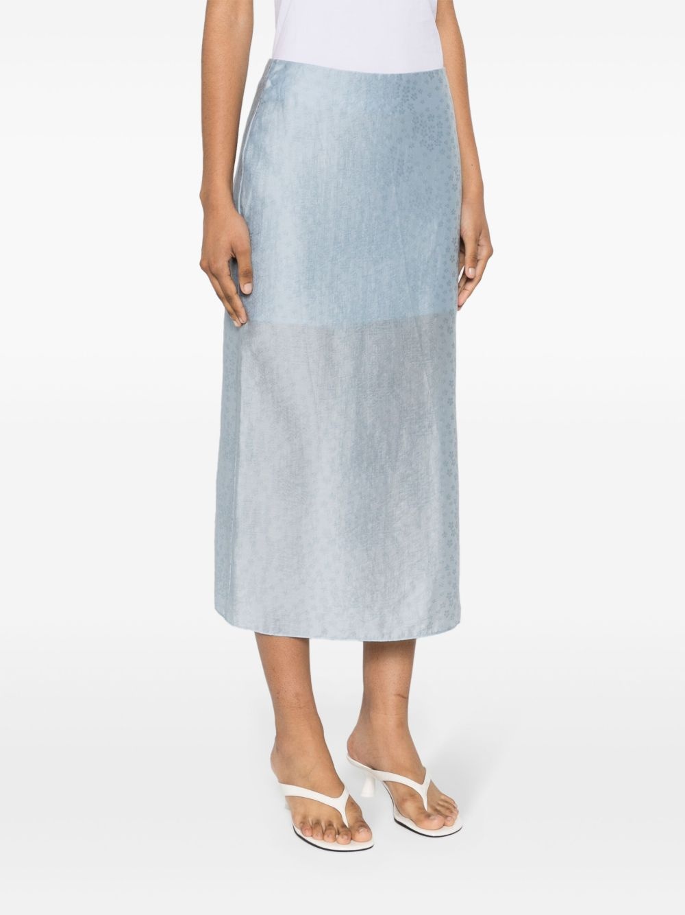 Graziela floral-embroidered skirt - 3