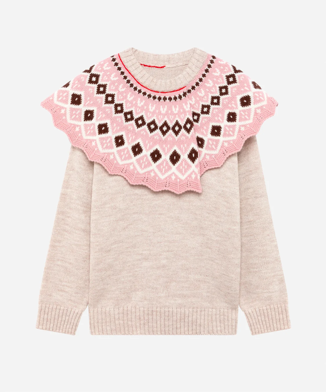 Sweater with cape collar - 1