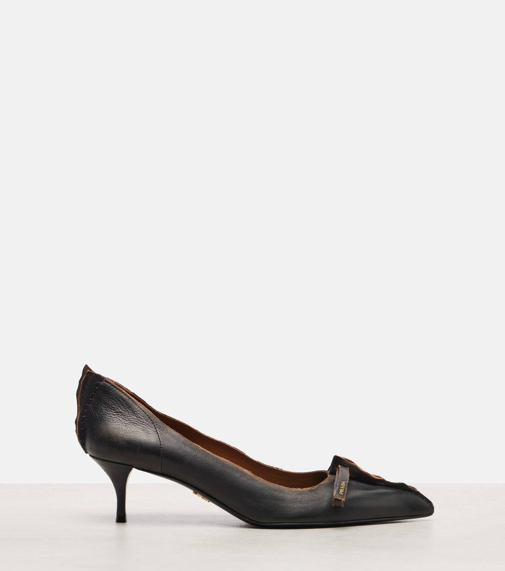 55 distressed leather pumps - 4