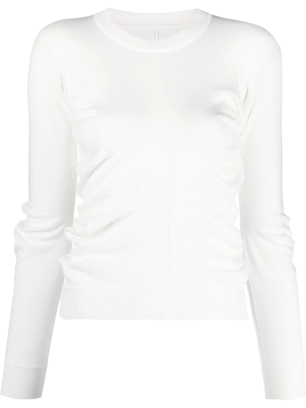 ruched round neck jumper - 1