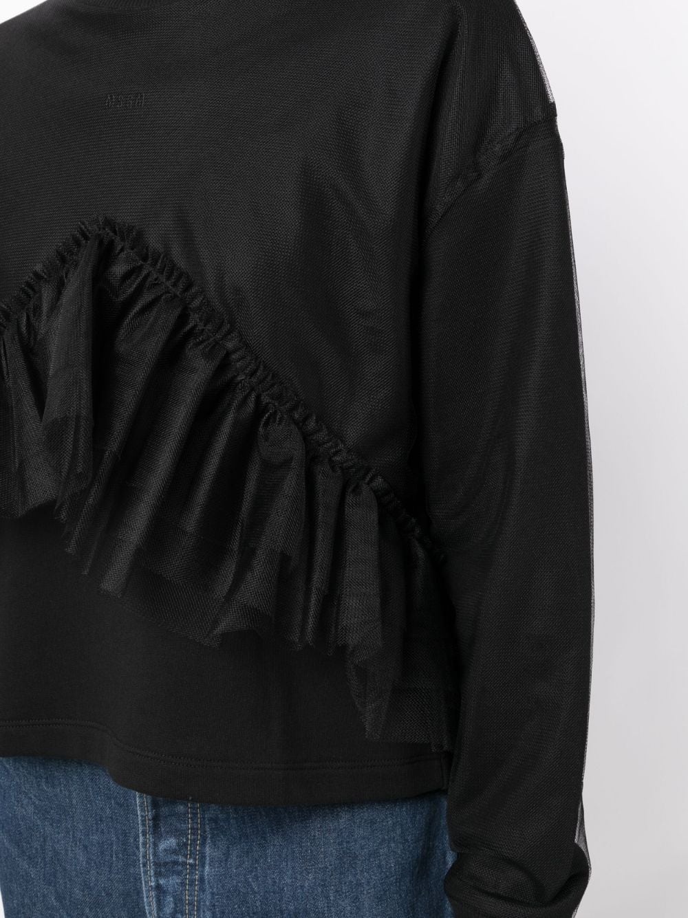 ruffled cotton sweatshirt - 5
