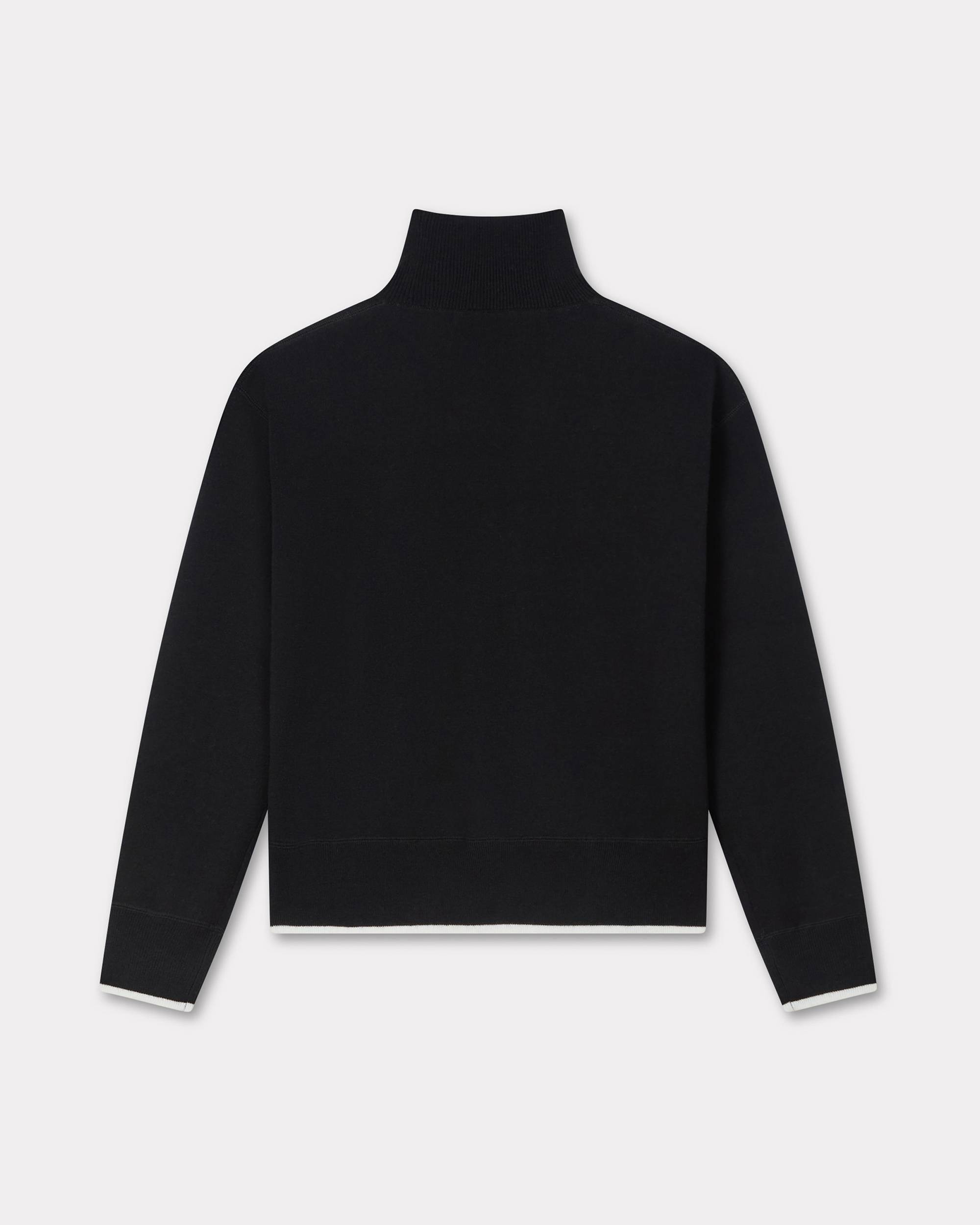 'Boke Flower 2.0' embroidered high neck jumper in cotton wool - 2