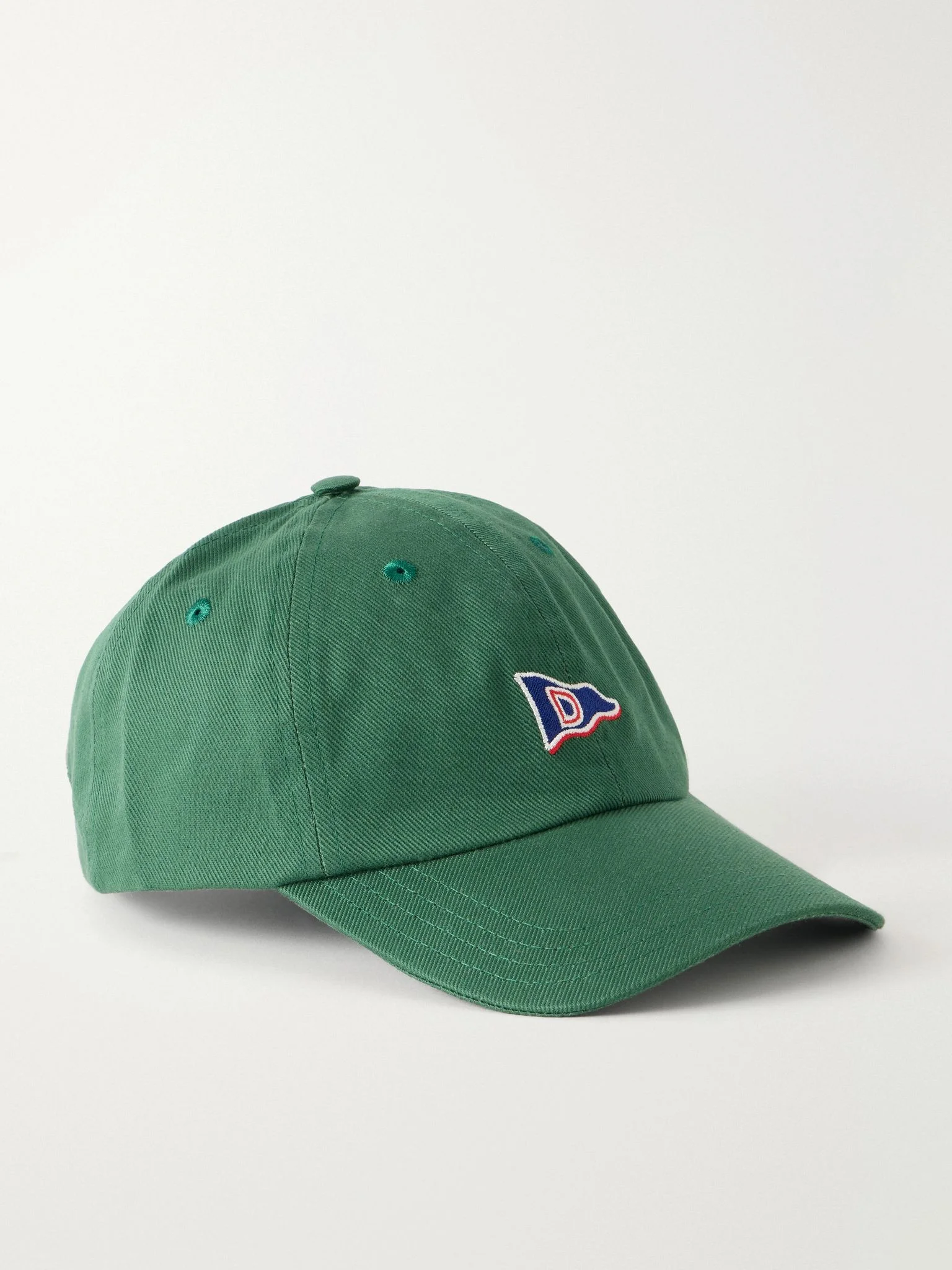 Embroidered Cotton-Twill Cap Green - 1