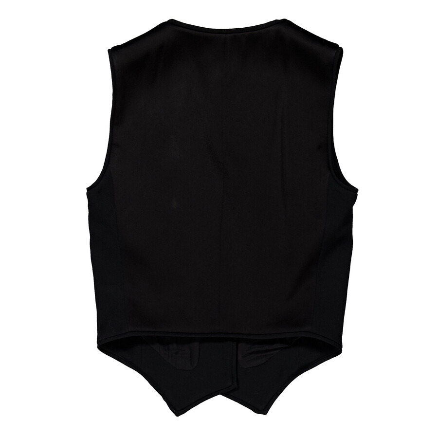Balmain Black Virgin Wool Waistcoat - 6