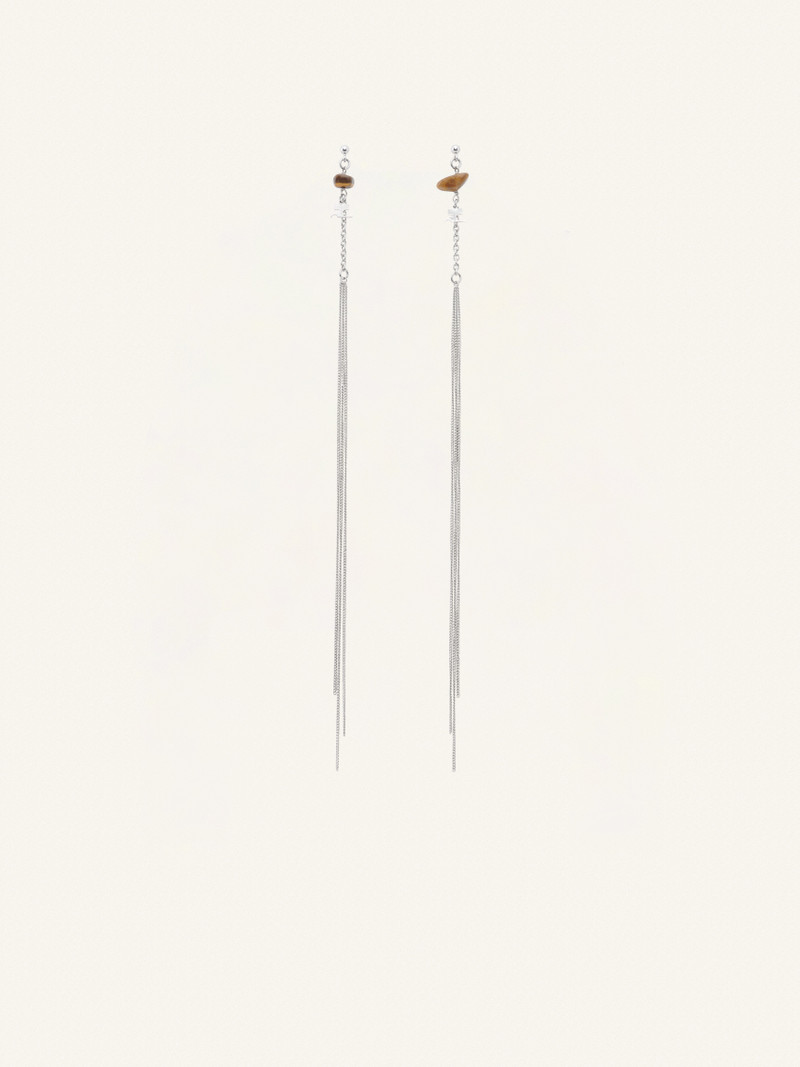 STONE CHAIN EARRING 1