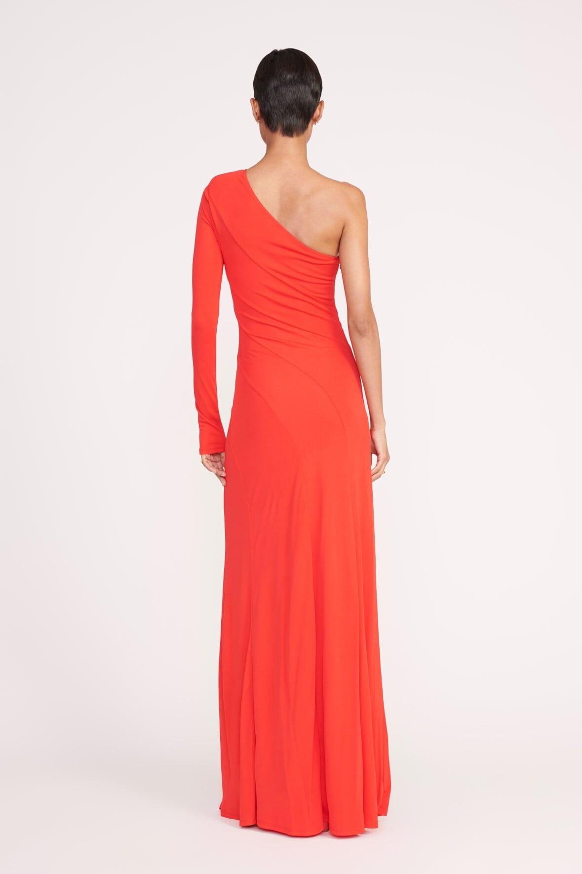 STAUD SERENA DRESS RED ROSE - 4