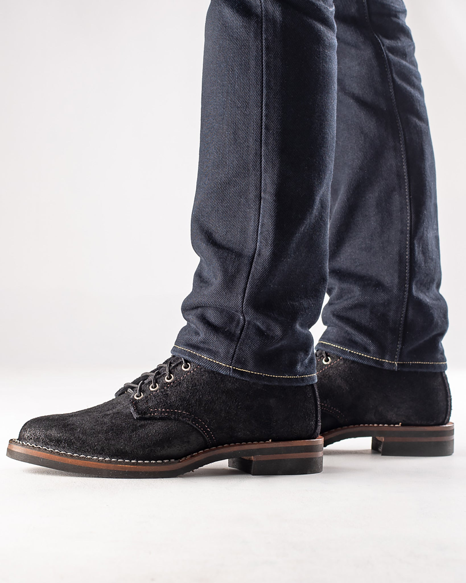 IHWE-FP-BLK Iron Heart Int'l x Wesco® - 7" Rough-Out Boot - Black. The "Foot Patrol" - 2