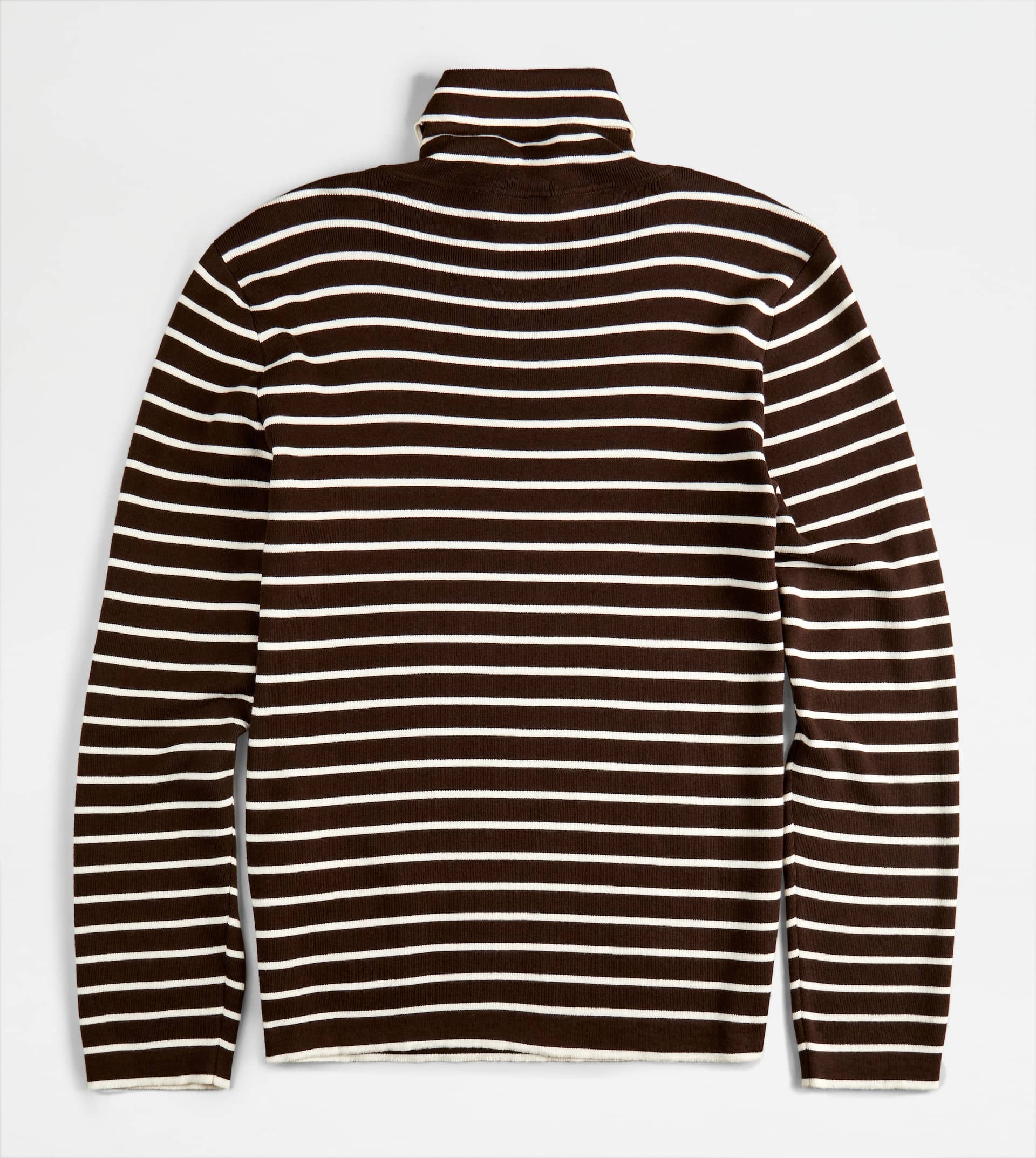 STRIPED TURTLENECK JUMPER - WHITE, BLACK - 4