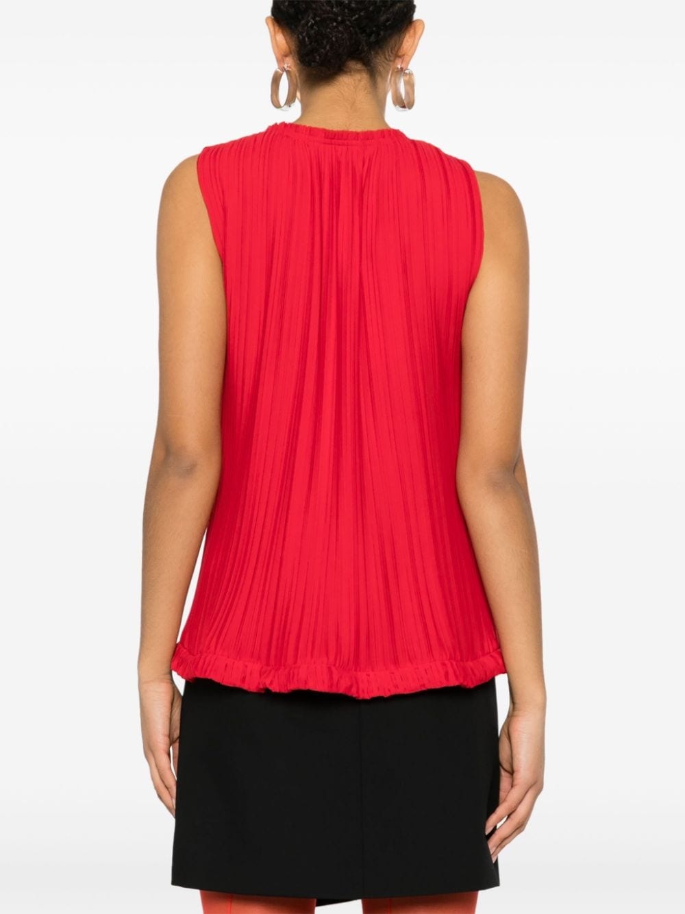 sleeveless plissÃ© blouse - 4