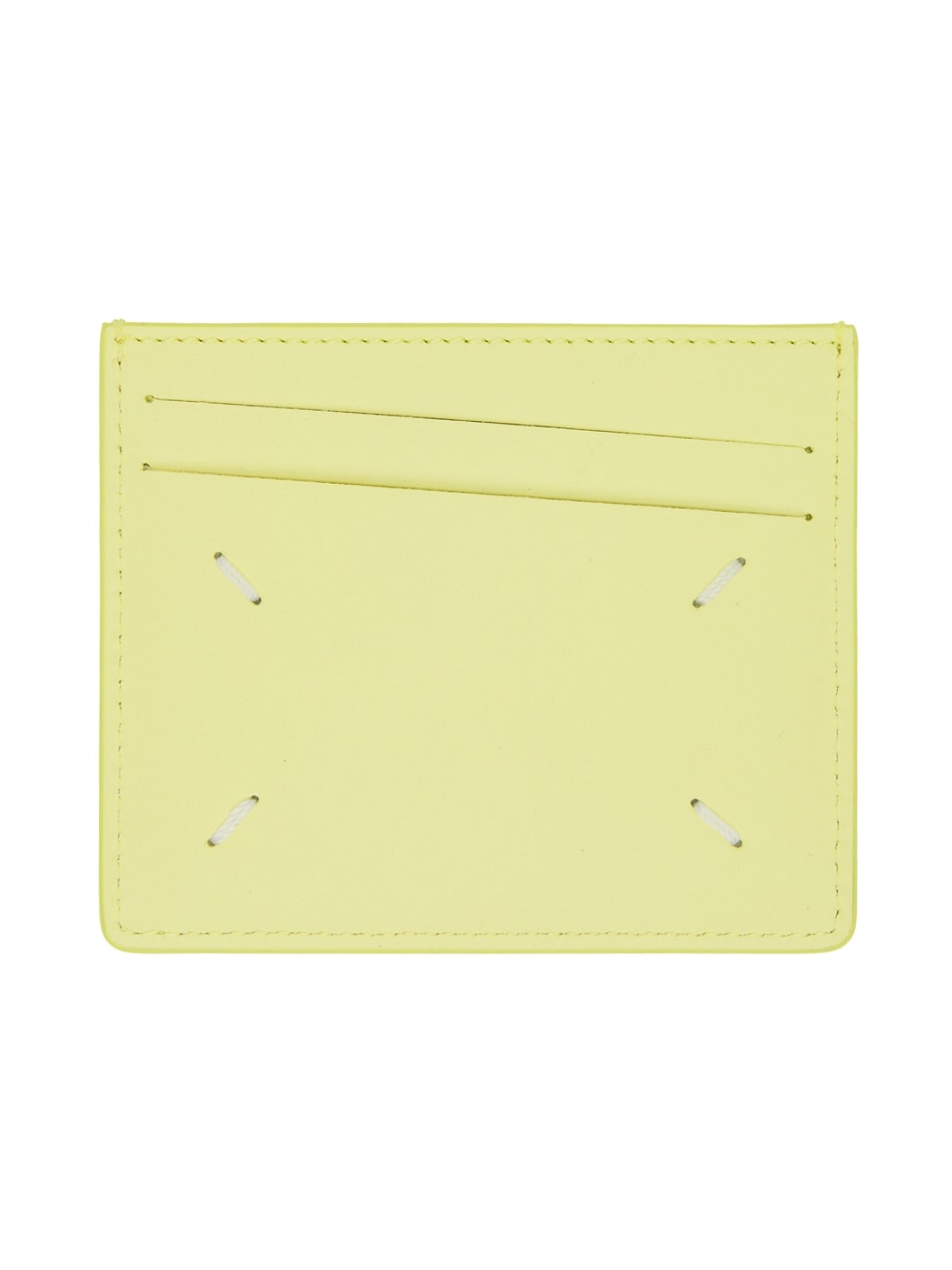 Yellow Four Stitches Card Holder - 1