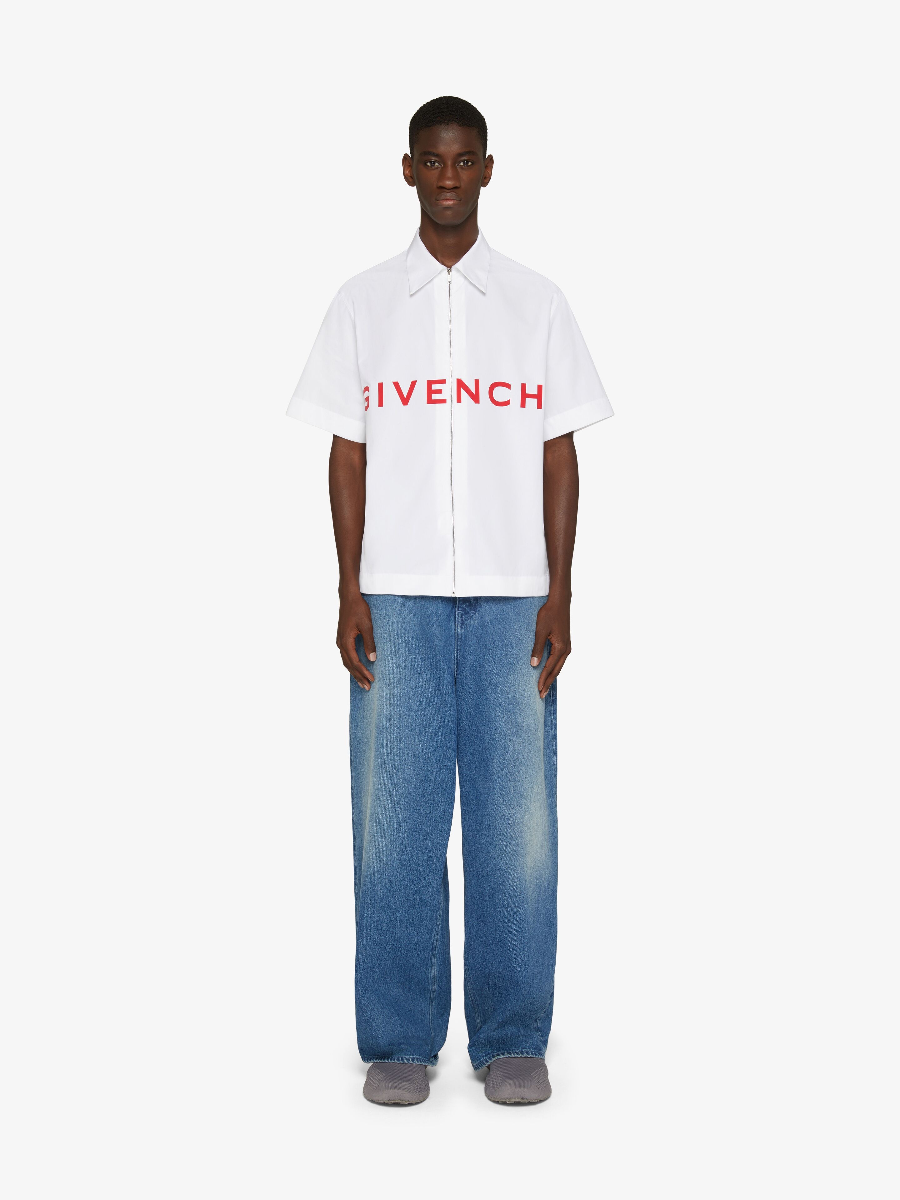 ZIPPED SHIRT IN POPLIN - 2