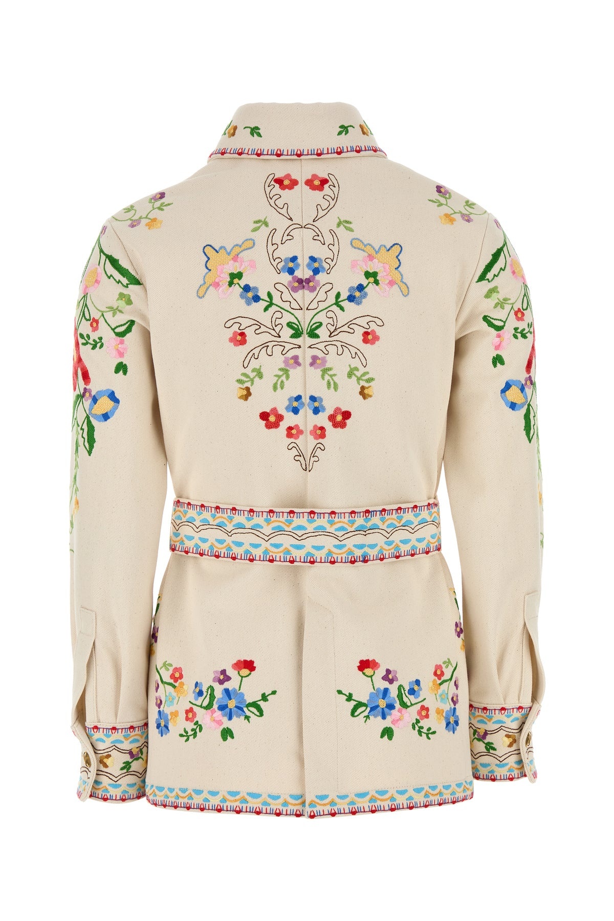 Embroidered denim blazer - 2