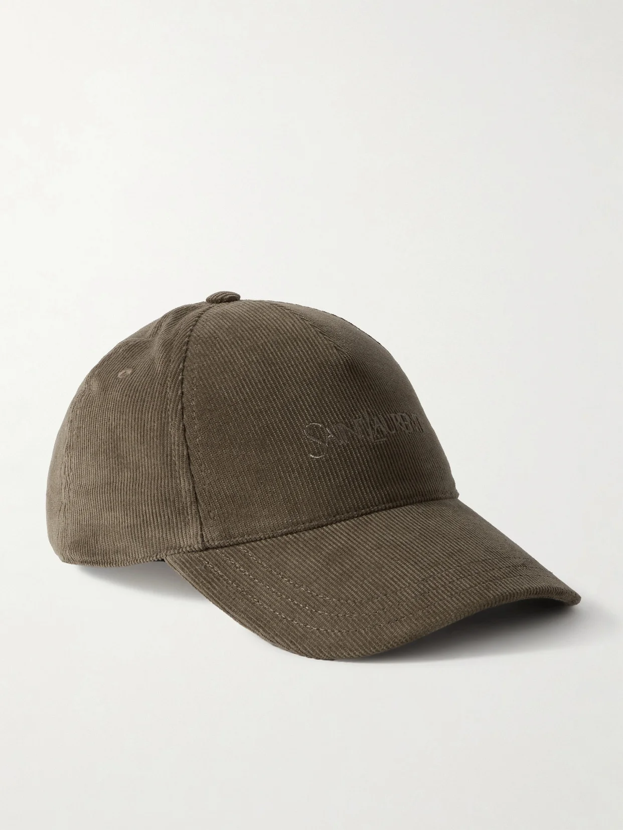 Embroidered Cotton-corduroy Cap - 1
